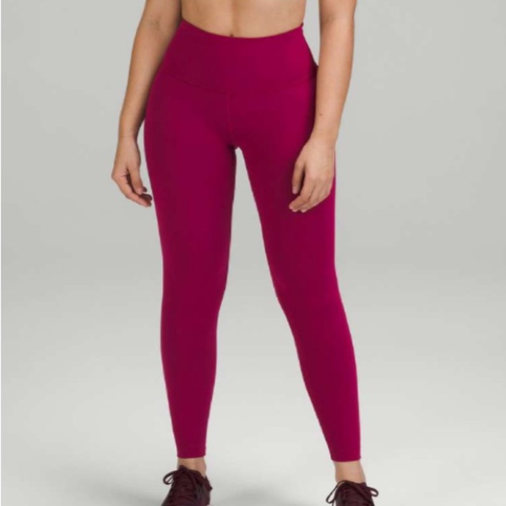 Lululemon Wunder Train Contour Fit High-Rise Tight 25" size 4 Magenta - Picture 2 of 6